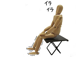 貧乏ゆすりをする人形